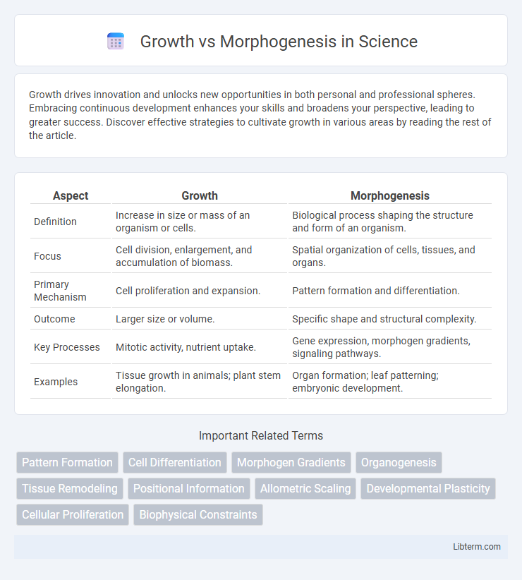 Morphogenesis vs Growth in Science - What is The Difference?
