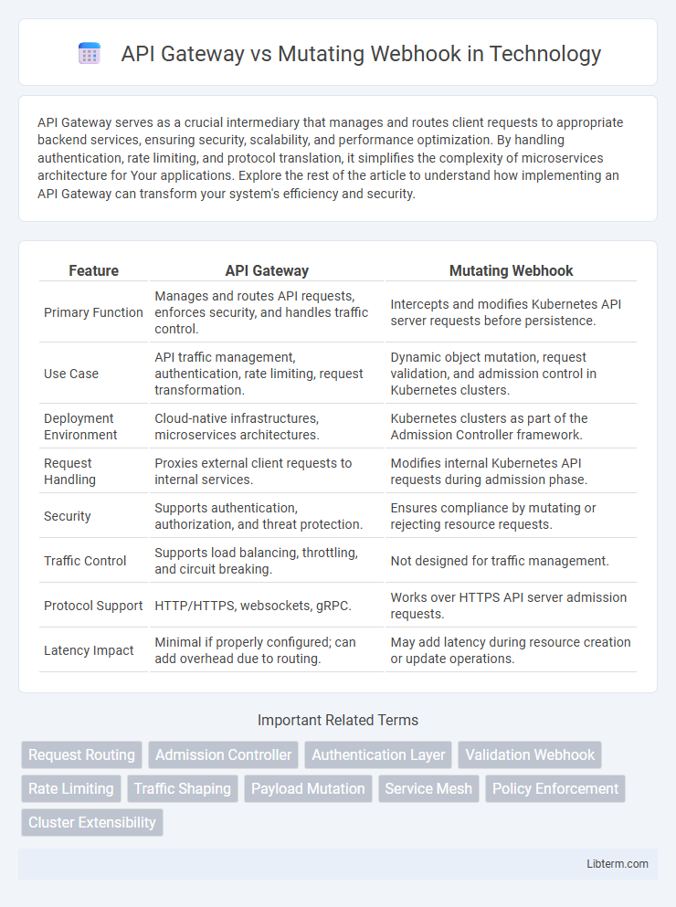 Mutating Webhook vs API Gateway in Technology - What is The Difference?