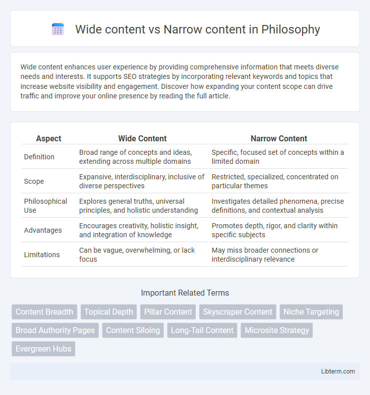 Narrow content vs Wide content in Philosophy - What is The Difference?