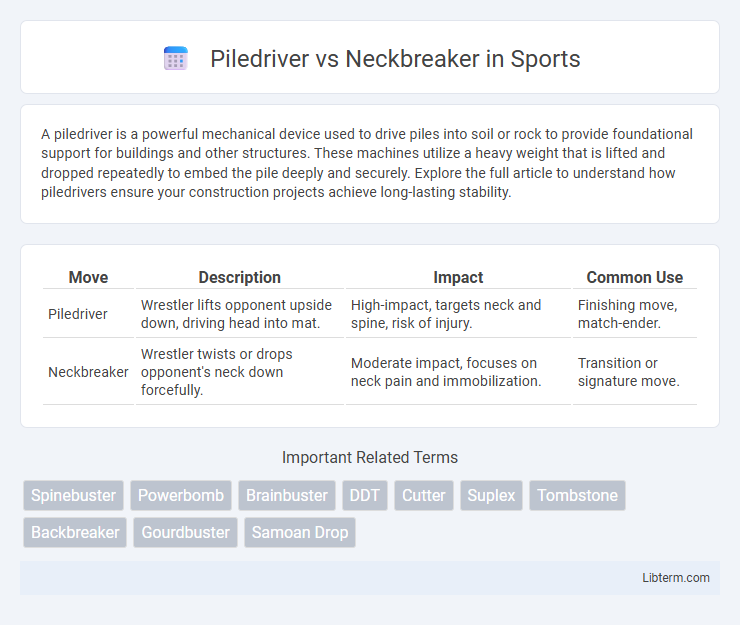 Neckbreaker vs Piledriver in Sports - What is The Difference?
