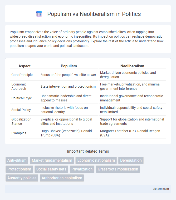 Neoliberalism vs Populism in Politics - What is The Difference?