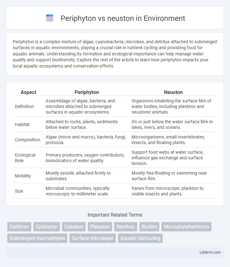 neuston vs Periphyton in Environment - What is The Difference?