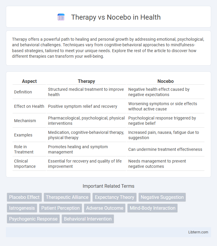 Nocebo vs Therapy in Health - What is The Difference?