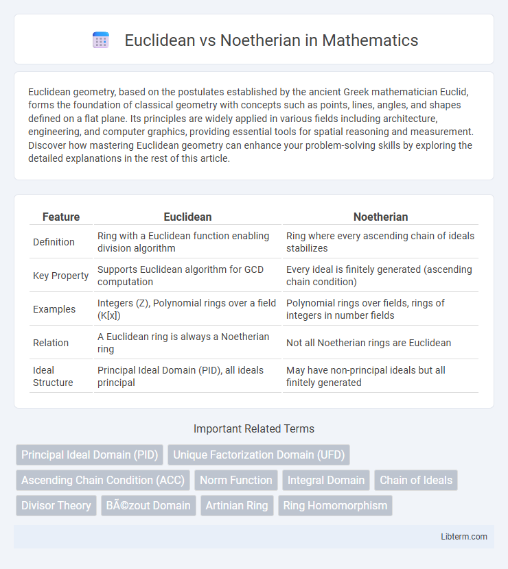 Noetherian vs Euclidean in Mathematics - What is The Difference?