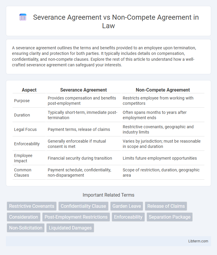 Non-Compete Agreement vs Severance Agreement in Law - What is The Difference?