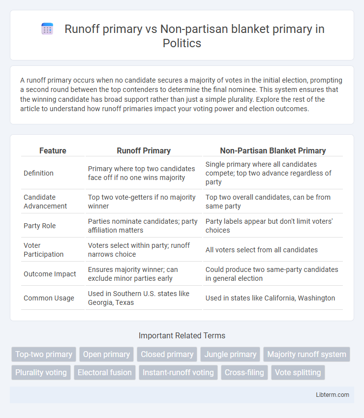 Non-partisan blanket primary vs Runoff primary in Politics - What is The Difference?