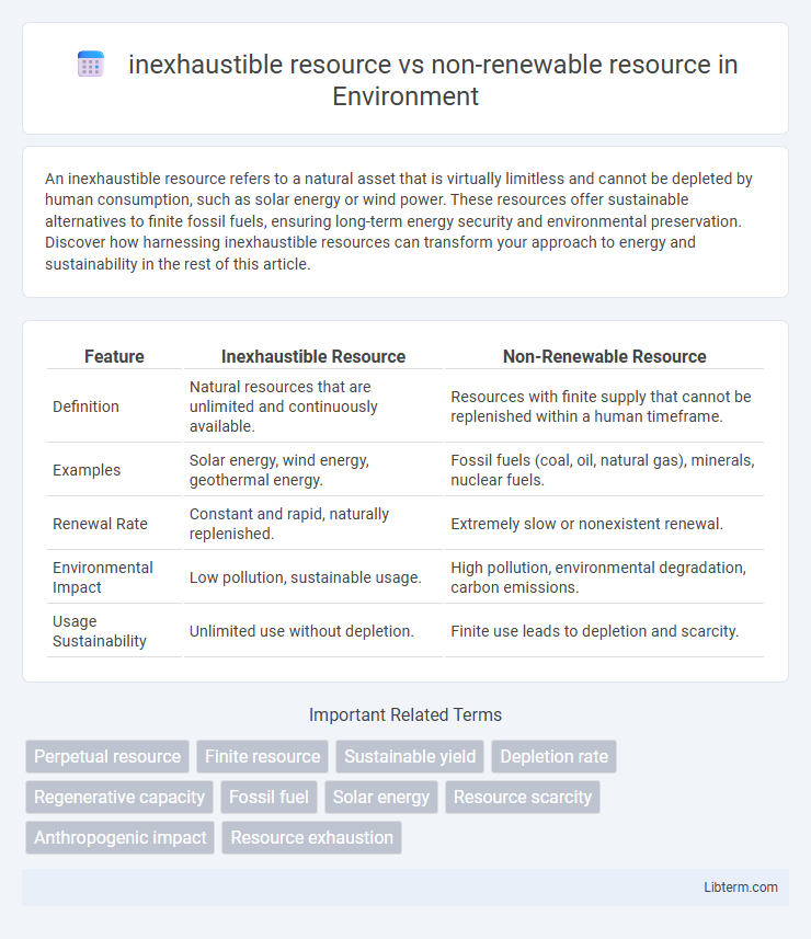 non-renewable resource vs inexhaustible resource in Environment - What is The Difference?
