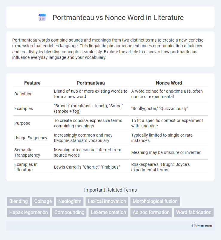 Nonce Word vs Portmanteau in Literature - What is The Difference?