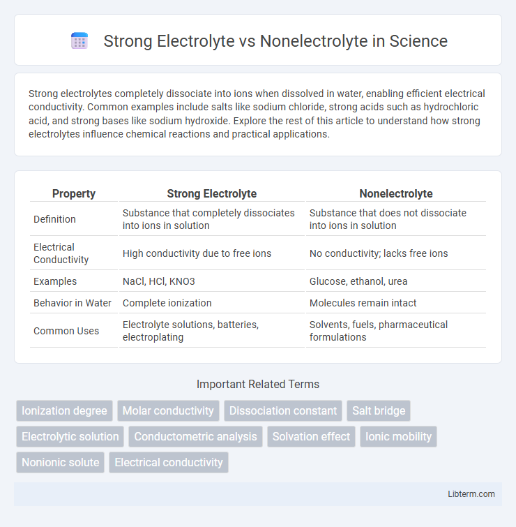 Nonelectrolyte vs Strong Electrolyte in Science - What is The Difference?