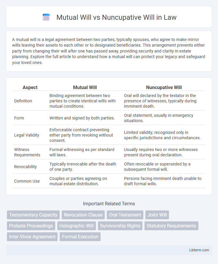 Nuncupative Will vs Mutual Will in Law - What is The Difference?