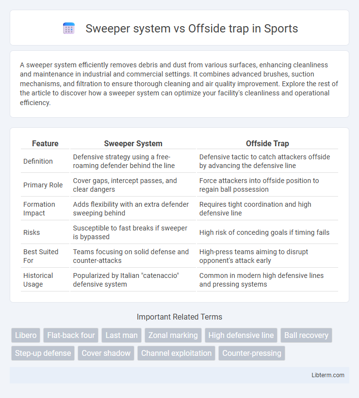 Offside trap vs Sweeper system in Sports - What is The Difference?