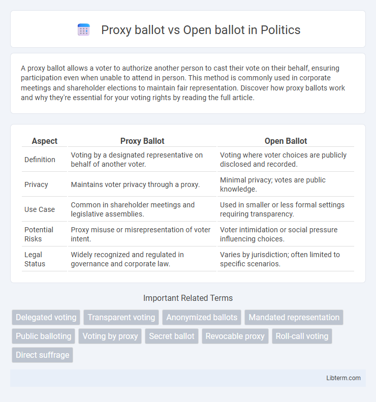 Open ballot vs Proxy ballot in Politics - What is The Difference?