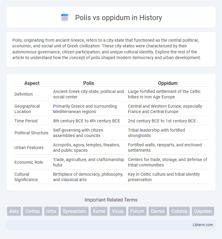 oppidum vs Polis in History - What is The Difference?