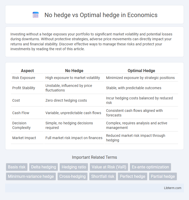 Optimal hedge vs No hedge in Economics - What is The Difference?
