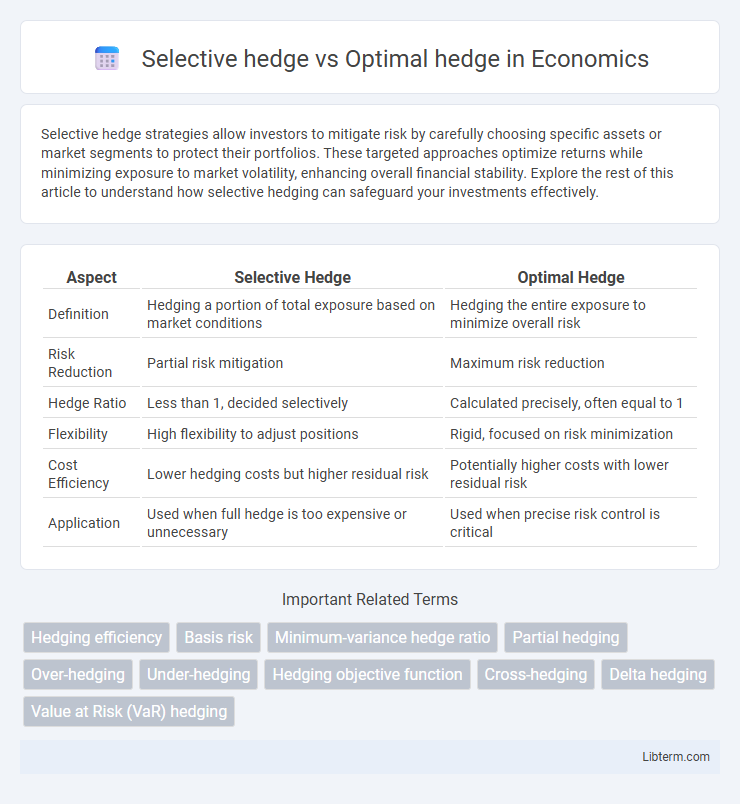 Optimal hedge vs Selective hedge in Economics - What is The Difference?