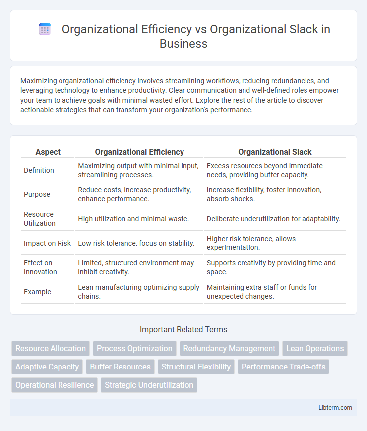 Organizational Slack vs Organizational Efficiency in Business - What is The Difference?