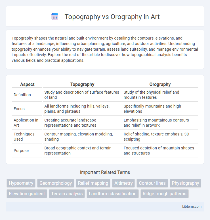 Orography vs Topography in Art - What is The Difference?