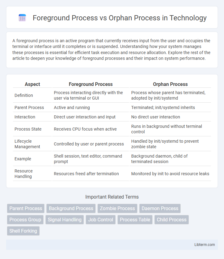Orphan Process vs Foreground Process in Technology - What is The Difference?