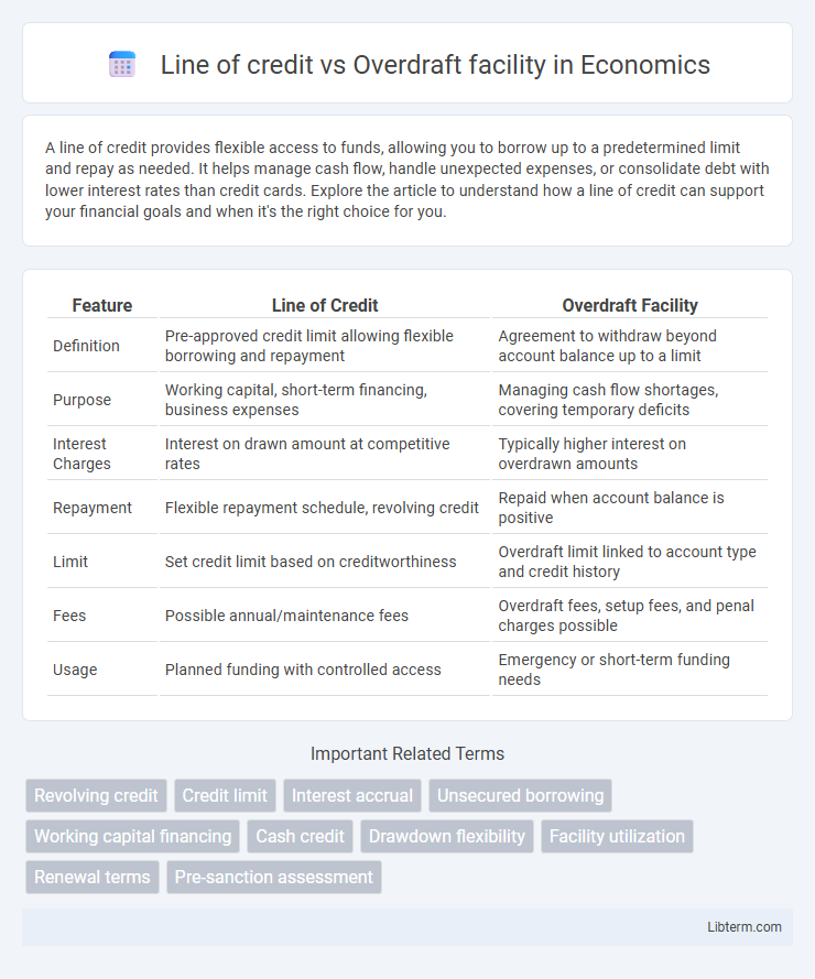 Overdraft facility vs Line of credit in Economics - What is The Difference?