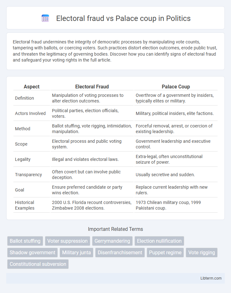 Palace coup vs Electoral fraud in Politics - What is The Difference?