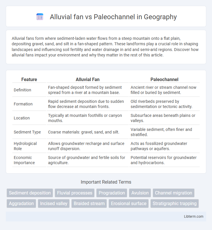 Paleochannel vs Alluvial fan in Geography - What is The Difference?