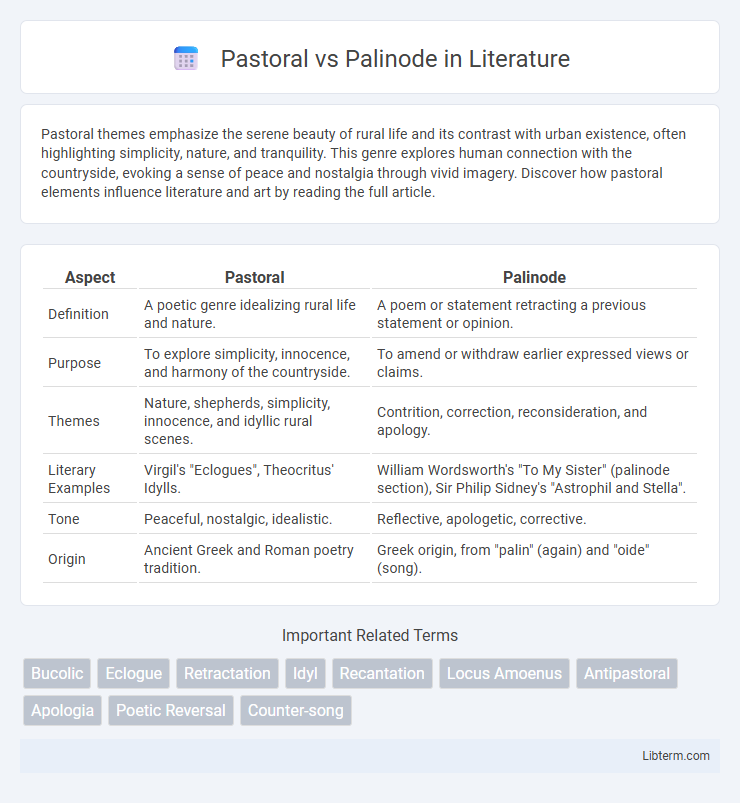 Palinode vs Pastoral in Literature - What is The Difference?