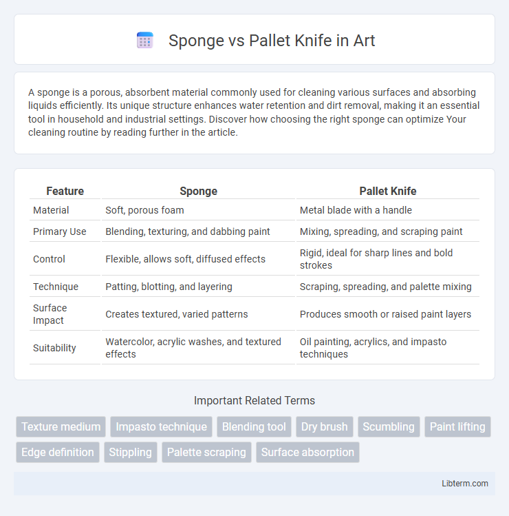 Pallet Knife vs Sponge in Art - What is The Difference?