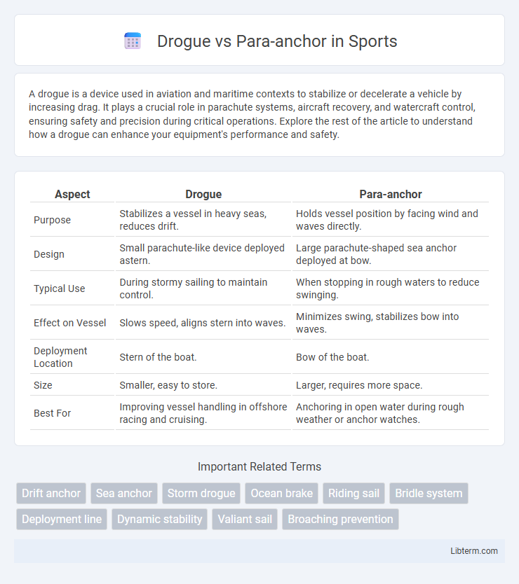 Para-anchor vs Drogue in Sports - What is The Difference?