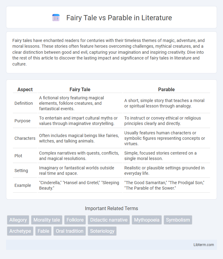 Parable vs Fairy Tale in Literature - What is The Difference?