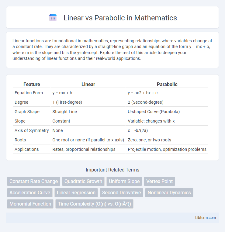 Parabolic vs Linear in Mathematics - What is The Difference?