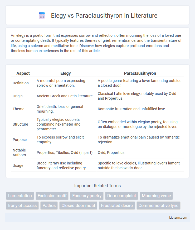 Paraclausithyron vs Elegy in Literature - What is The Difference?