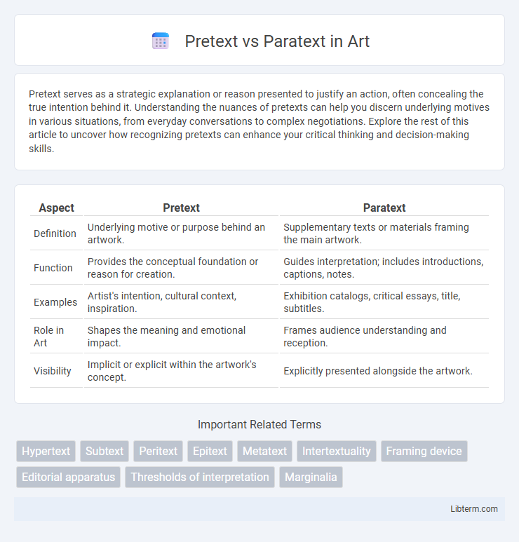 Paratext vs Pretext in Art - What is The Difference?