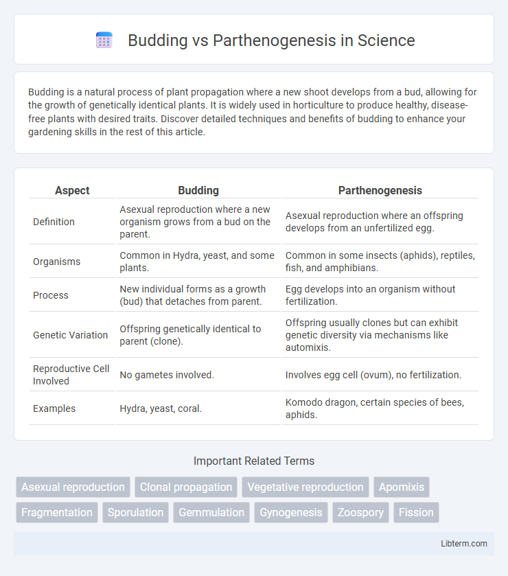 Parthenogenesis vs Budding in Science - What is The Difference?