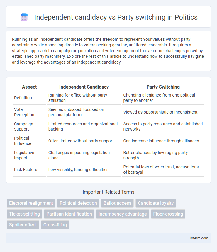 Party switching vs Independent candidacy in Politics - What is The Difference?