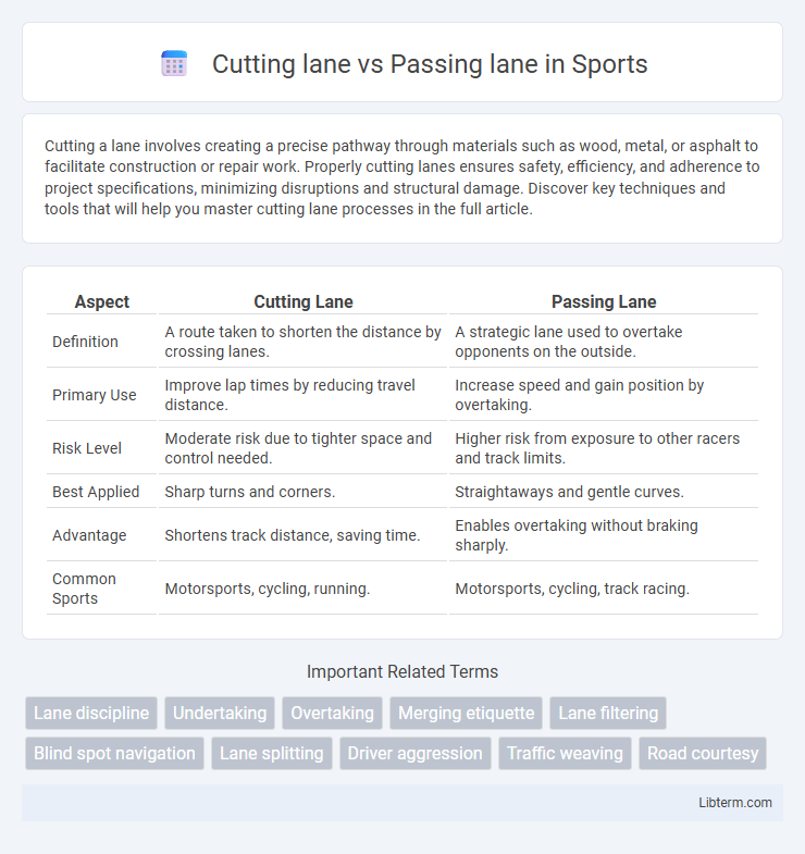 Passing lane vs Cutting lane in Sports - What is The Difference?