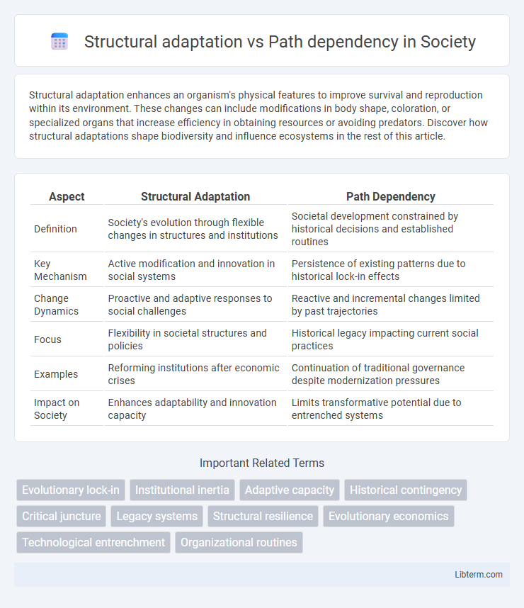 Path dependency vs Structural adaptation in Society - What is The Difference?