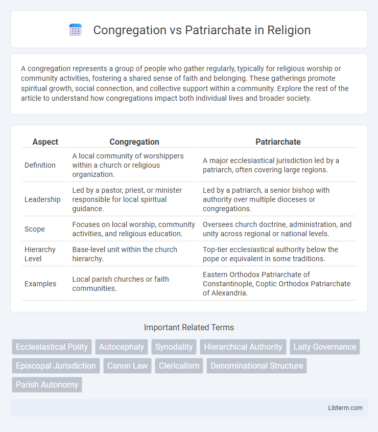 Patriarchate vs Congregation in Religion - What is The Difference?