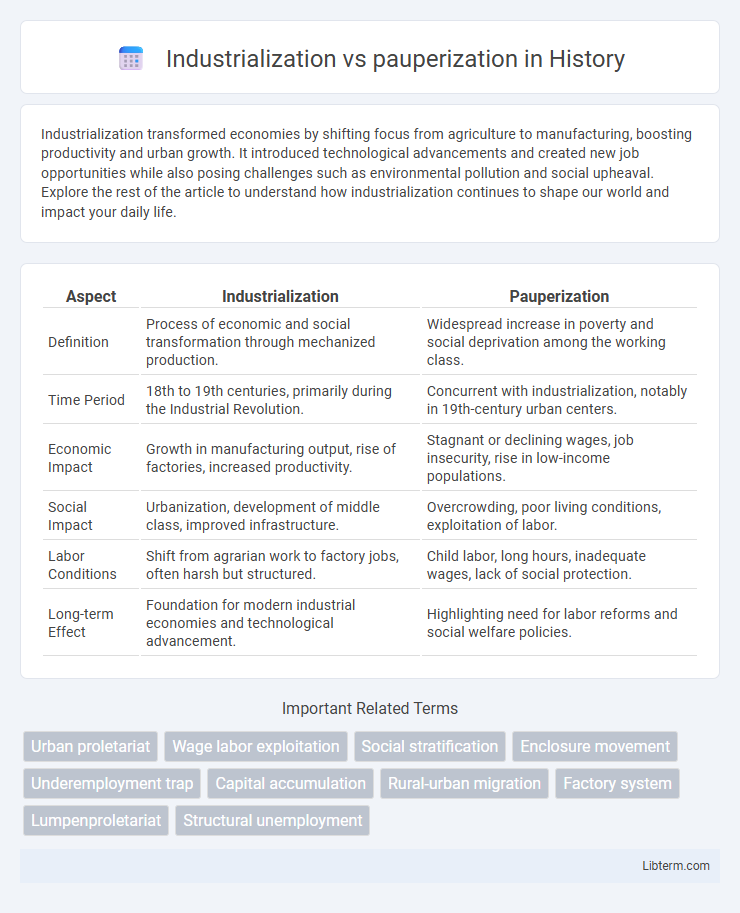 pauperization vs Industrialization in History - What is The Difference?