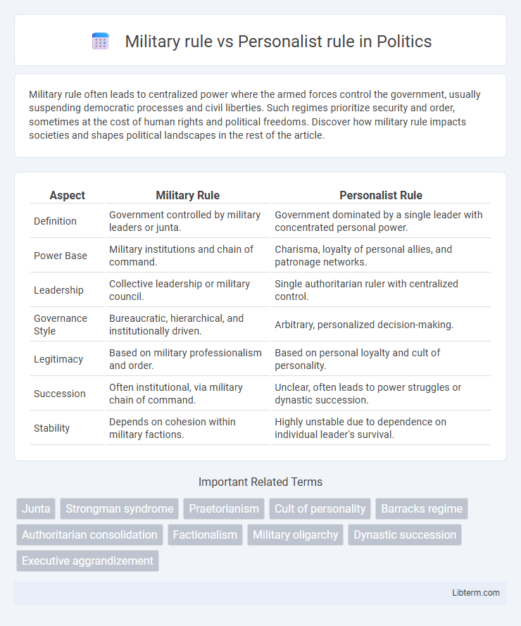 Personalist rule vs Military rule in Politics - What is The Difference?