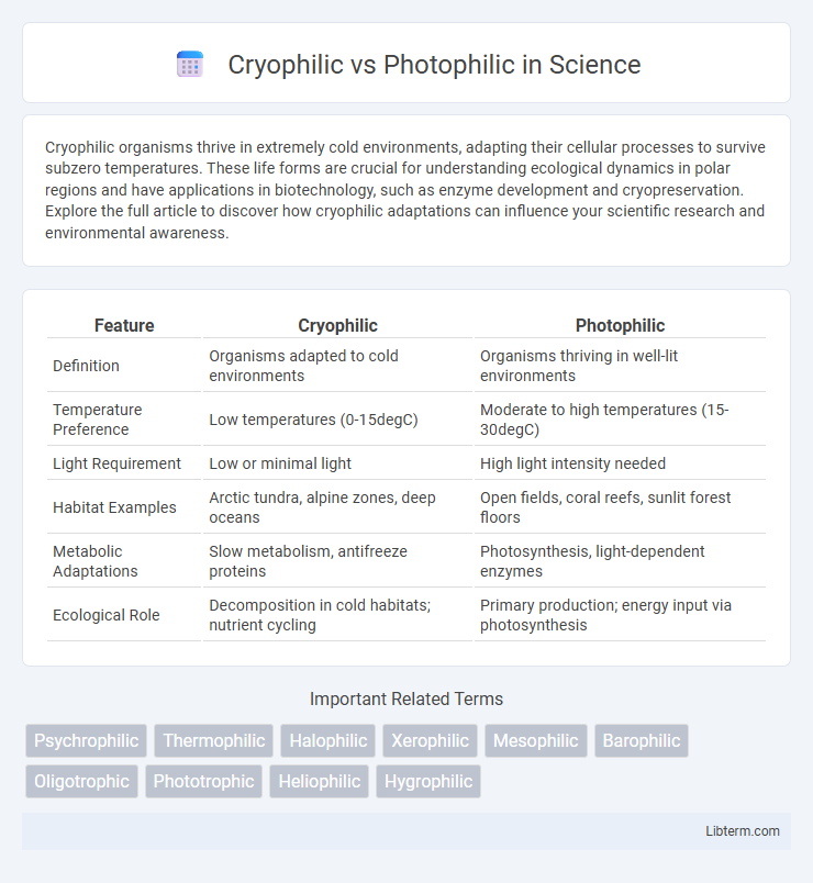 Photophilic vs Cryophilic in Science - What is The Difference?