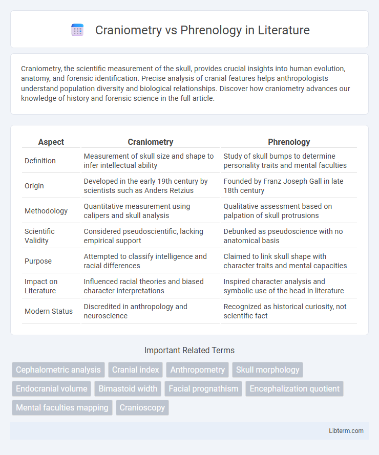 Phrenology vs Craniometry in Literature - What is The Difference?