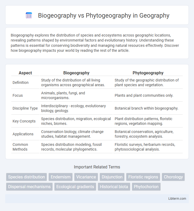 Phytogeography vs Biogeography in Geography - What is The Difference?
