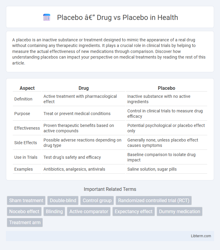 Placebo vs Placebo — Drug in Health - What is The Difference?