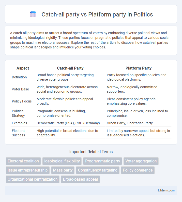 Platform party vs Catch-all party in Politics - What is The Difference?