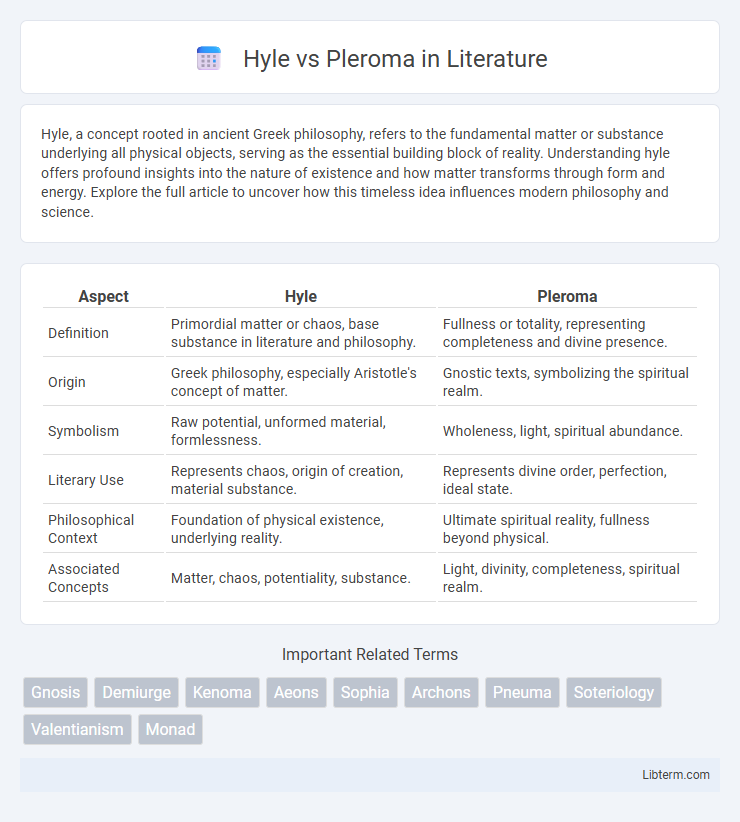 Pleroma vs Hyle in Literature - What is The Difference?