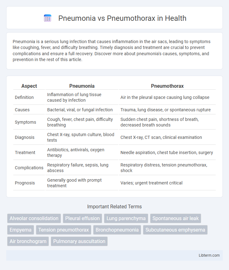 Pneumothorax vs Pneumonia in Health - What is The Difference?