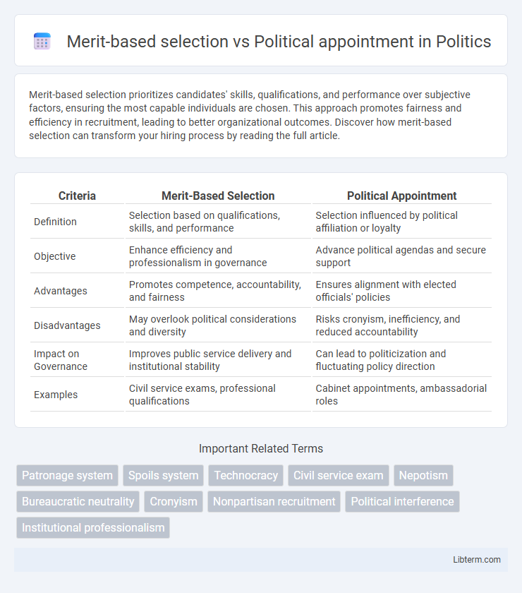Political appointment vs Merit-based selection in Politics - What is The Difference?