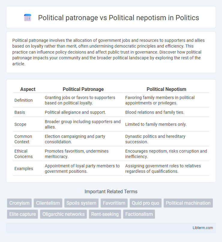 Political nepotism vs Political patronage in Politics - What is The Difference?