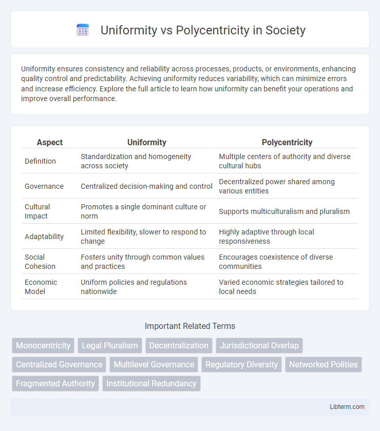 Polycentricity vs Uniformity in Society - What is The Difference?