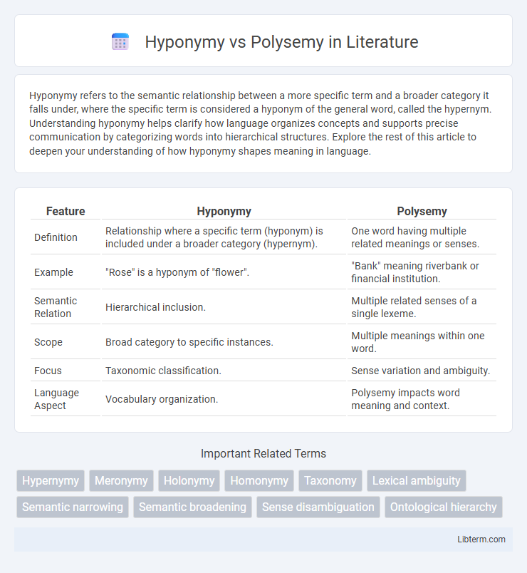 Polysemy vs Hyponymy in Literature - What is The Difference?